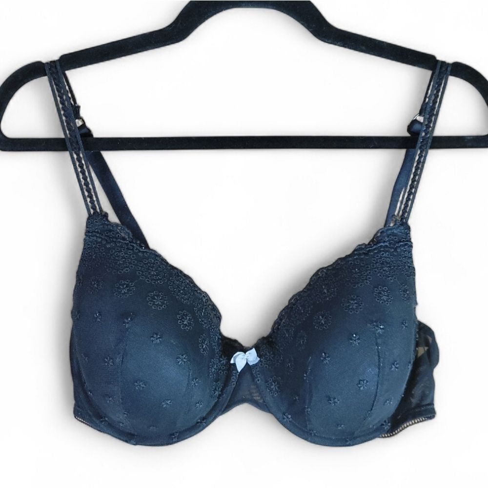 M&S Elegant Black Lace Bra